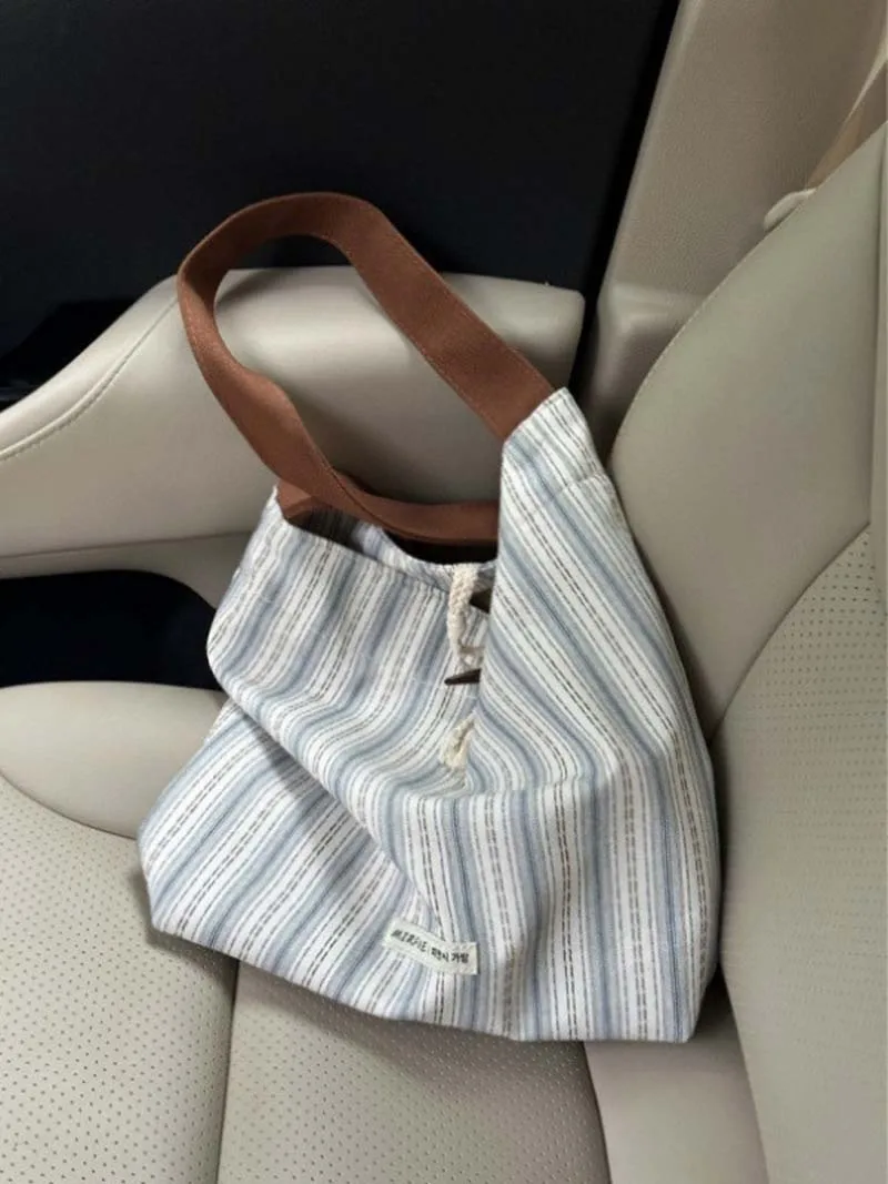 1 large capacity class simple canvas bag women's fashion casual commuter shoulder Tote bag