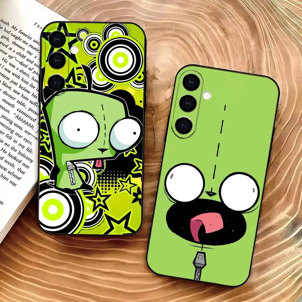Cartoon Invader Z-Zim Gir Phone Case For Samsung Galaxy A73,A72,A71,A70,A53,A52,A51,Soft Silicone Black Cover