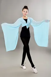 Oude Chinese Kleding Dans Praktijk Kleding Vrouwelijke Klassieke Wijde Mouw Hanfu Tops Yangko Dans Hanfu Kostuums voor Stage