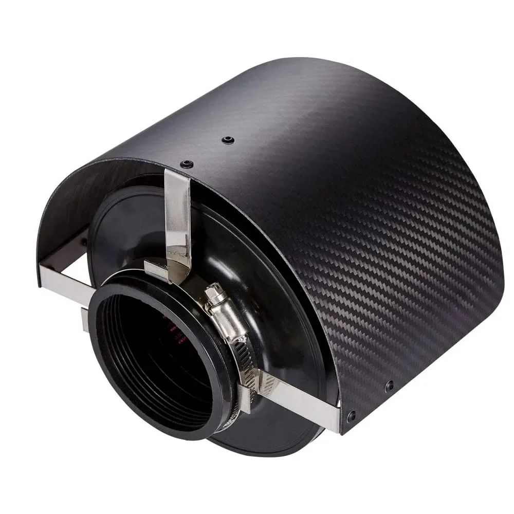 غطاء فلتر هواء من الفولاذ المقاوم للصدأ ، واقي حراري للمخروط ، غطاء للرياضة لمخروط الهواء البارد ، وللمخروط الهوائي #4