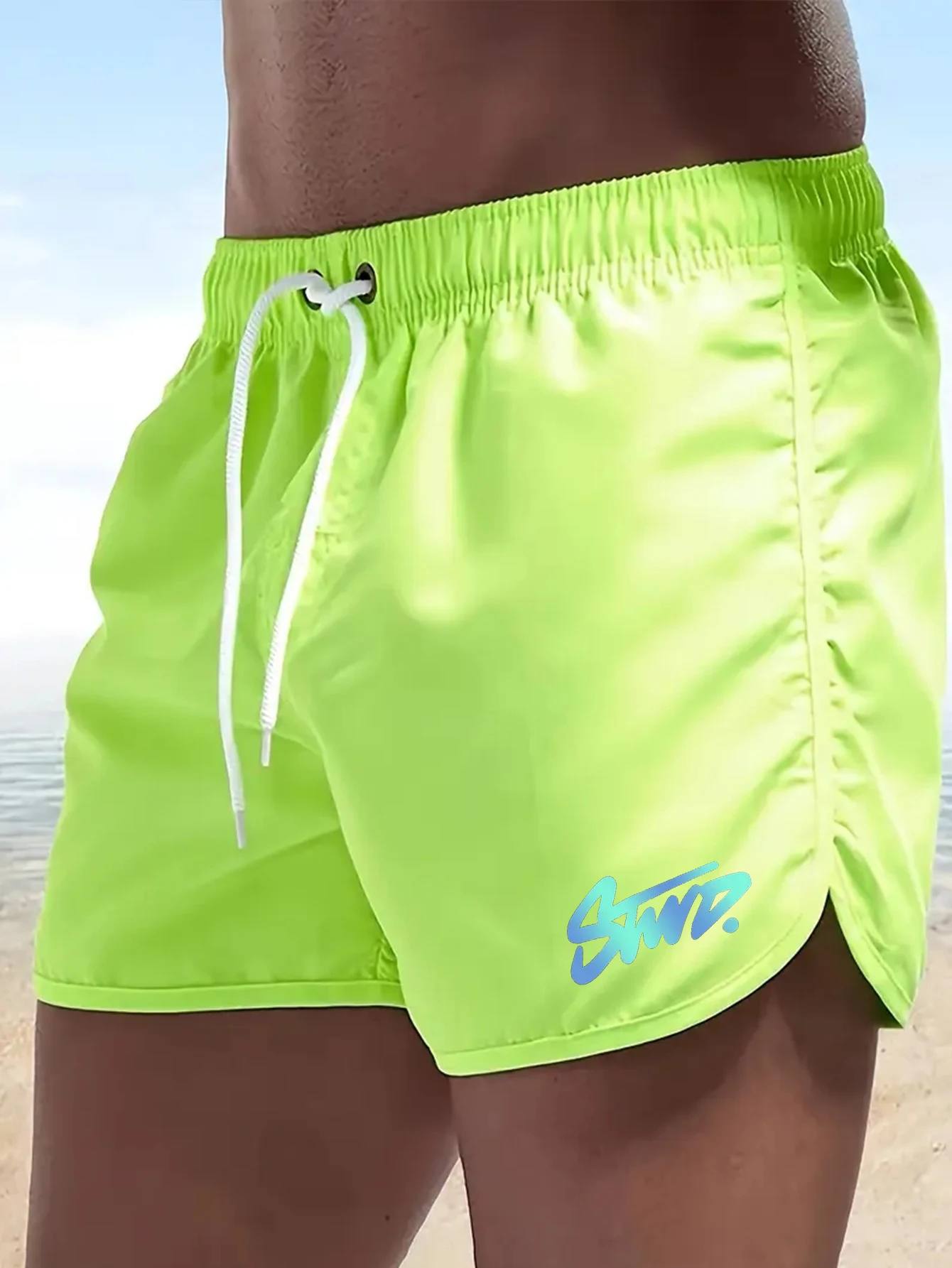 

Men's Swim Shorts Swim Trunks Quick Dry Board Shorts Bathing Suit Breathable Drawstring With Pockets for Surfing Beach Summer