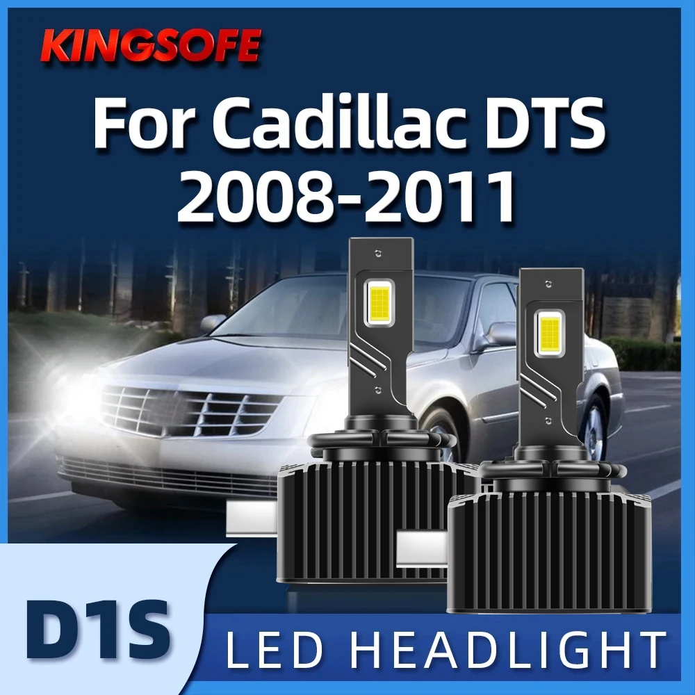 

KINGSOFE 2Pcs Car Light D1S LED Headlight 6000K CSP Chip High Low Beam Bulbs 1:1 Xenon Fit For Cadillac DTS 2008 2009 2010 2011