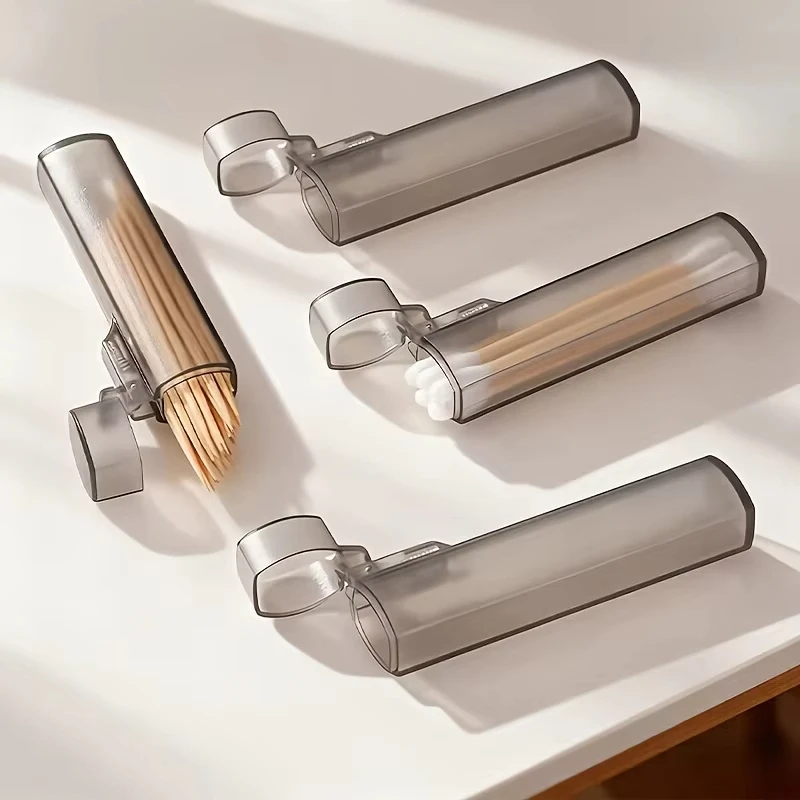Clear Portable Plastic Toothpick Holder Case, Outdoor Travel Toothpick Container, Supplies for Kitchen and Restaurant Use