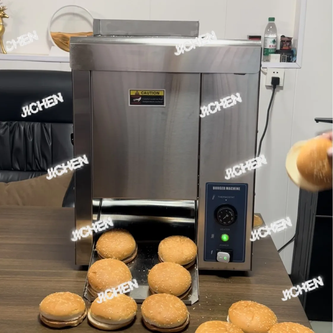 

JYC Коммерческая машина для бургерной с быстрой гусеничной цепочкой McDonald's Same Автоматическая машина для выпечки мешка для выпечки Отопление оборудования для магазина бургер