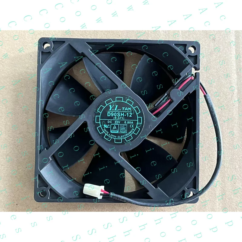 PP+ 1PC 2 wire chassis cooling fan  90*90*25 12V 0.80A D90SH-12