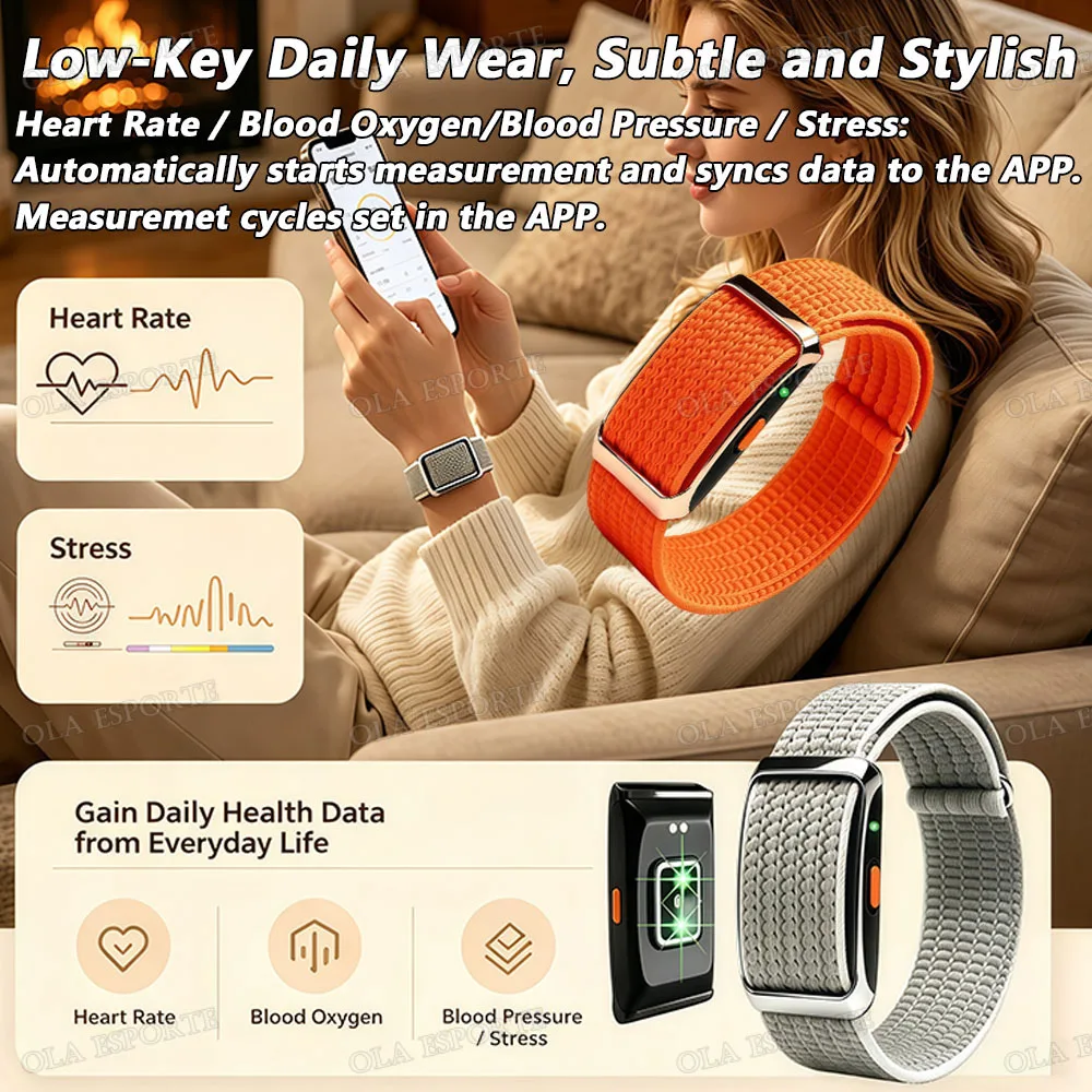New Screenless Smart Band Men Women 24 Hours All Day Heart Rate Blood Preasure Monitoring No Screen Band Waterproof 100Mode Ht22
