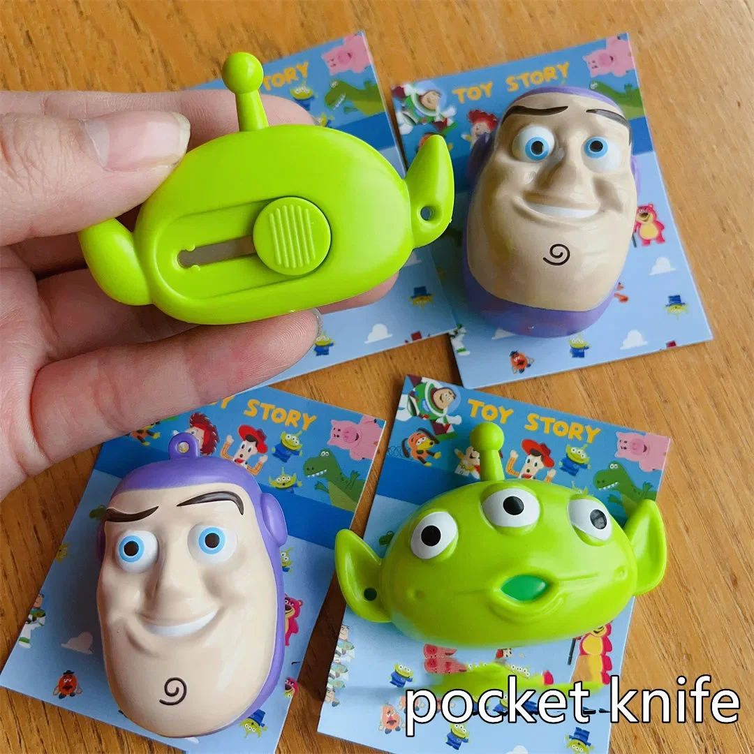 Toy Story Pocket Knife Girl Dormitory Convenient Mini Tool Kawaii Student Creativity Props Cartoon Figure Daily Storage Gift