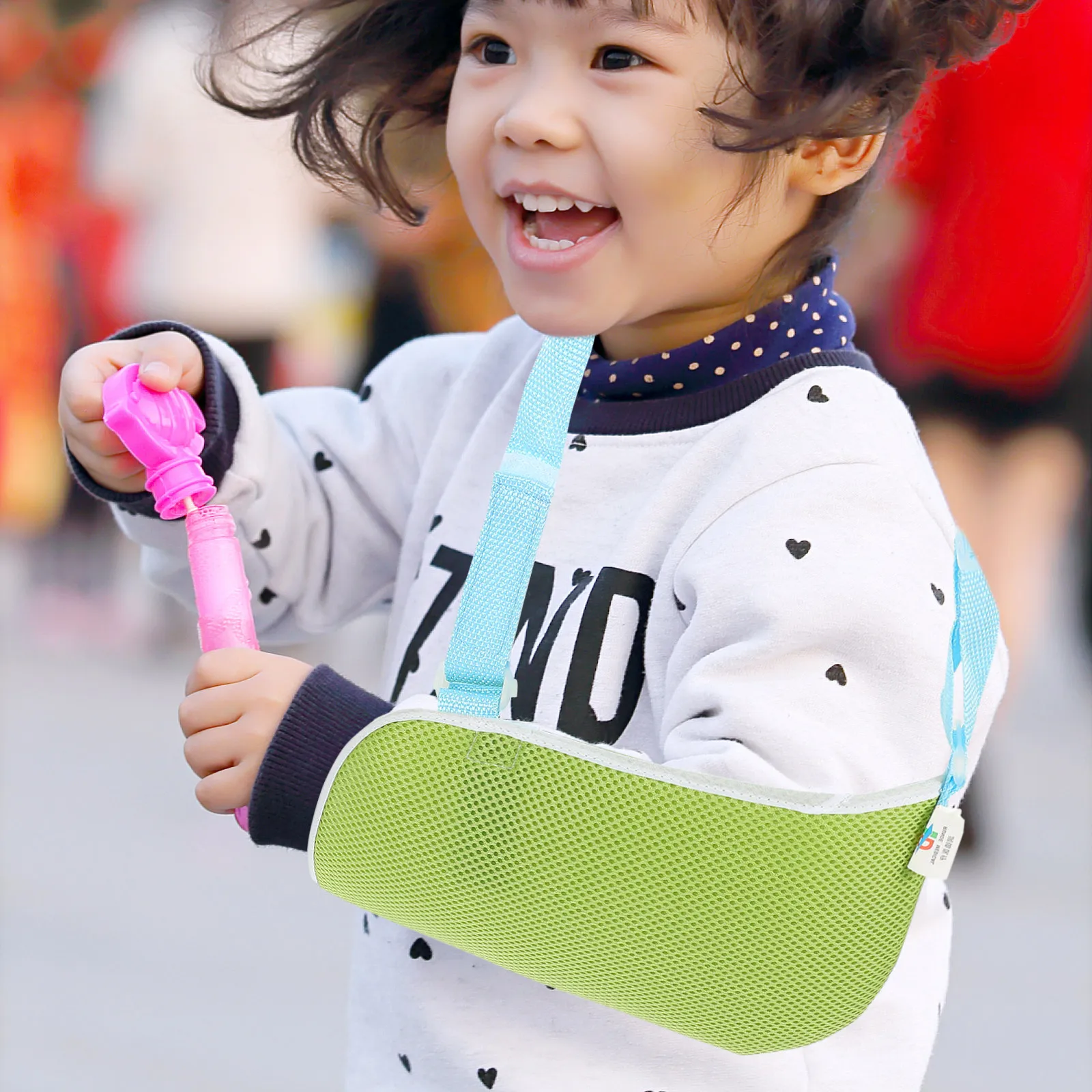 

Arm Sling for Kids Comfortable Support Brace Fractured Arm Wrist Elbow Forearm Fixation Sling Medical Recovery