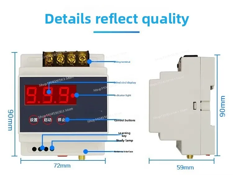 380V Water Pump Wireless Remote Control Switch High Power Three-Phase Motor Remote Controller for Irrigation