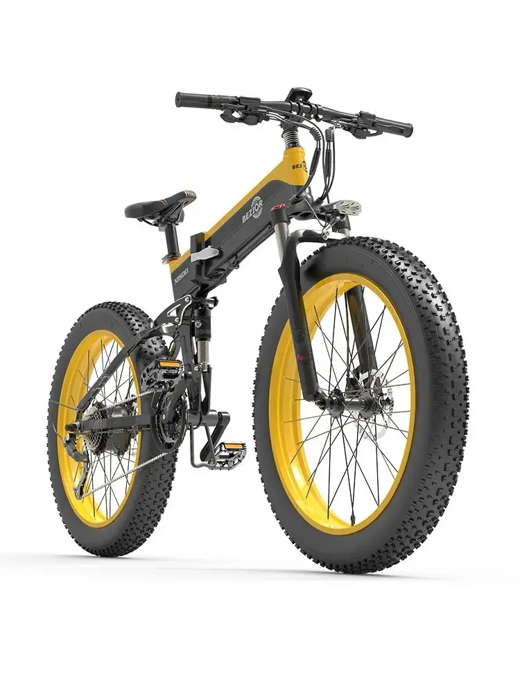 AliExpress NONE BEZIOR X1500 Adult Electric Bicycle1500W Motor Electric Bike 48V12.8AH Battery E-bike 26 Inch Fat Tires E-Mountain Bike
