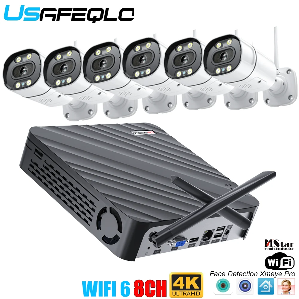 

2K 5MP 3MP Full HD 8CH Wireless NVR Security WIFI IP Camera System Kit Outdoor Surveillance CCTV Audio Video Recorder