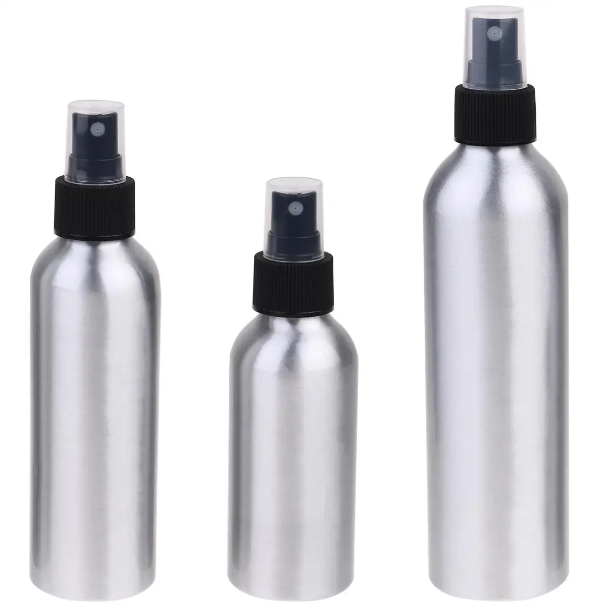 Portable Spray Bottle 3 Pcs Small Travel Reusable Aluminum Bottles for Toiletries Mini Perfume Filling Refillable