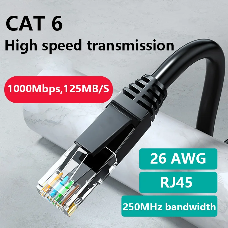 Ethernet Cable Cat6 Lan Shielded Cable UTP Cat 6 Gigabit RJ45 ShieldedSplitter Network Cable Router RJ45 Twisted Pair Patch Cord