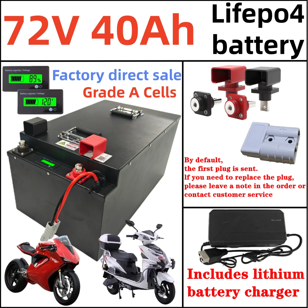 24S 72v 40ah lifepo4 lithium phosphate battery pack BMS for 5000w 3500w Forklift RVs, boats, golf carts, camping equipment