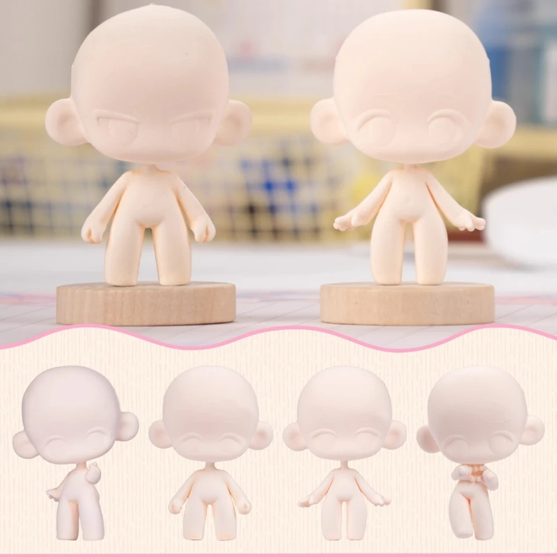 Ultra Light Clay Body Mold Handmade Ceramic Clay Stone Plastic Small Figure Statue Integrated Silicone Mold in Q Version Shape