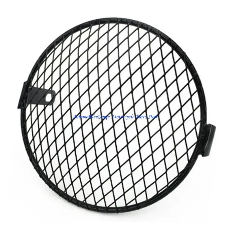 H7BD Wearproof Metal Motorcycle Headlight Guard Grille Protector Round Grille Cover