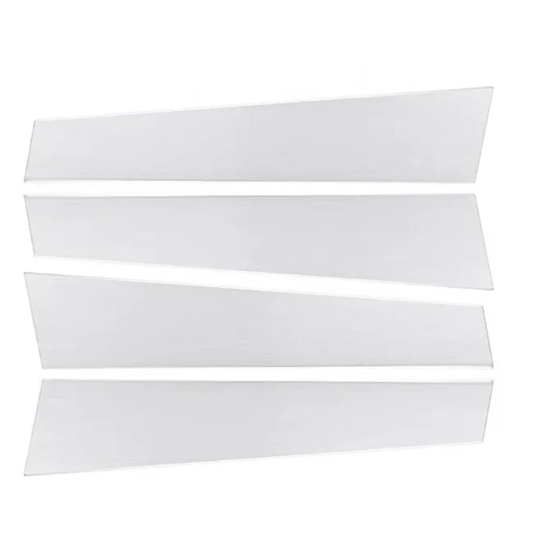 

Classy-4Pcs Car Window B Pillar Strip Stickers For Mercedes Benz GLS Class 2016-2023 Spare Parts Center Post Chrome Aluminum Tri