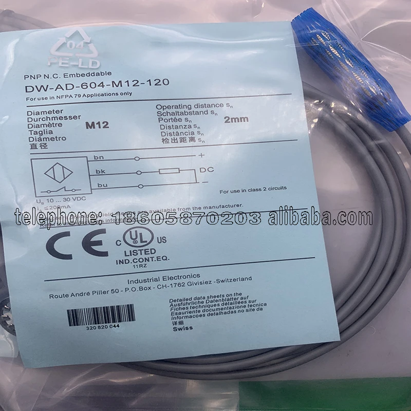 New Proximity Switch Sensor in Stock DW-AD-501-M18-120 DW-AD-502-M18-120 Reliable Gold Seller One-year Warranty