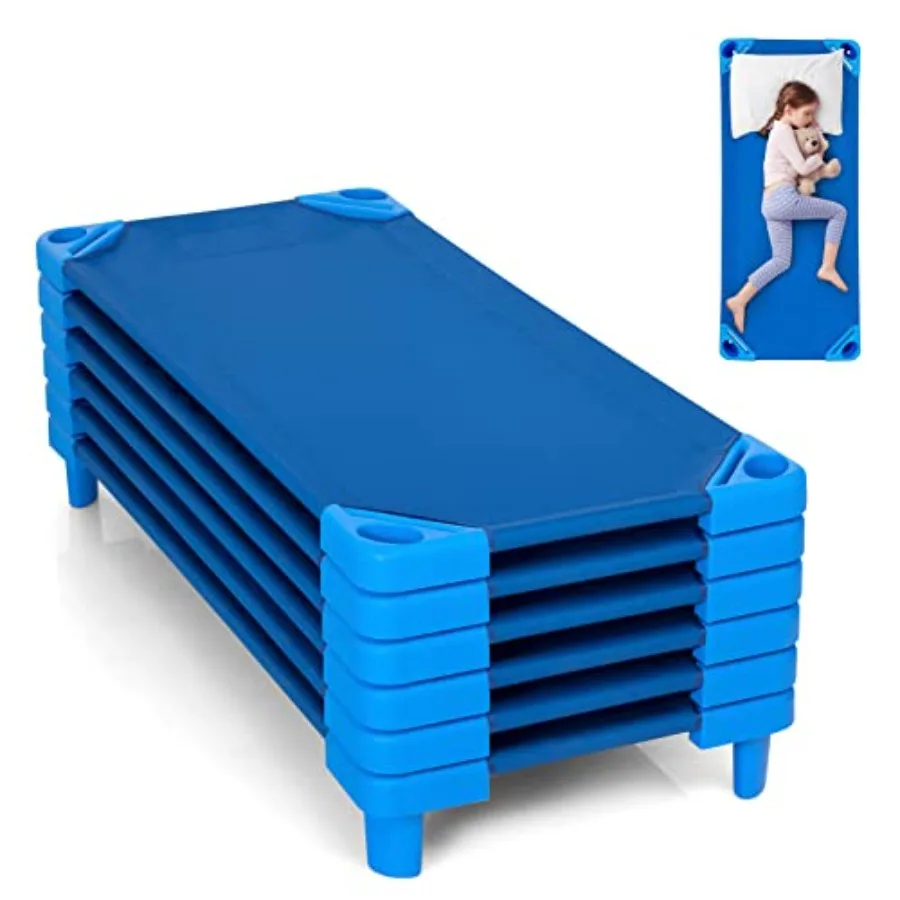 Stackable Sleeping Daycare Cots for,Portable Toddler Nap Cots, 52 L x 23 W, Ready-to-Assemble, Space-Saving Naptime Cot for Cla