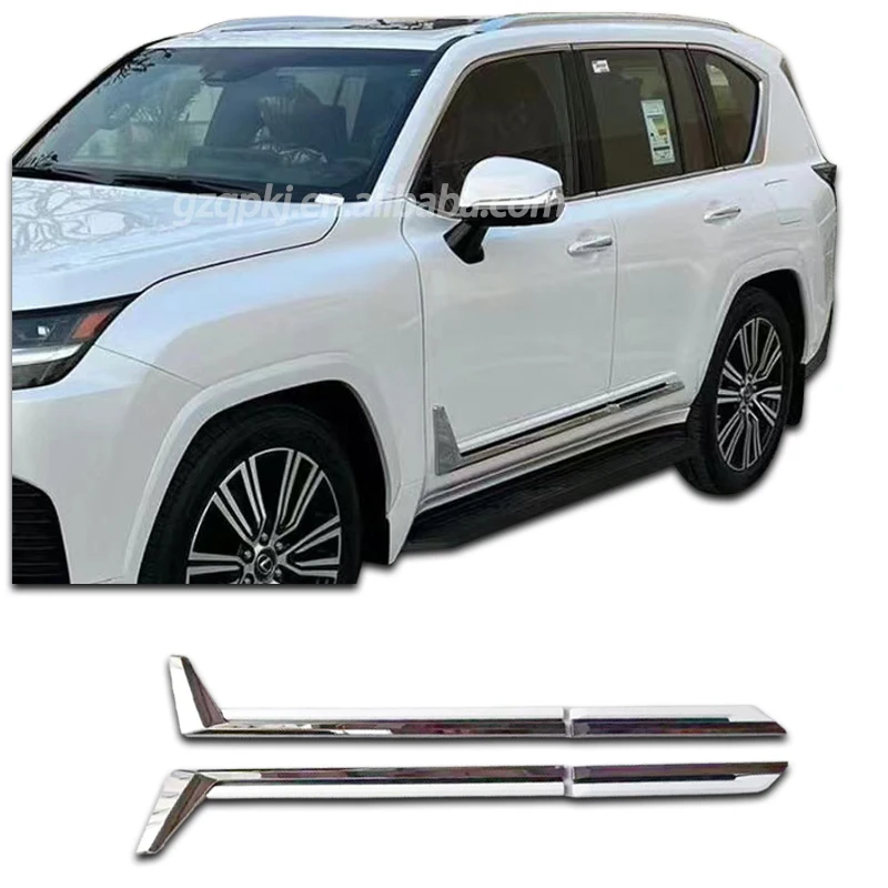 for 23 Lexus LX600 chrome trim strips side skirts chrome trim LX600 door anti-scratch strips body anti-collision side skirts