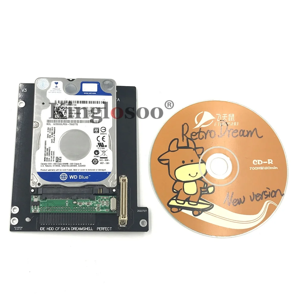 

Адаптер-конвертер для жесткого диска SATA для игровых консолей SEGA Dreamcast DC, поддержка HDD 500 ГБ, совместимость с VA1 VA0 GD-ROM