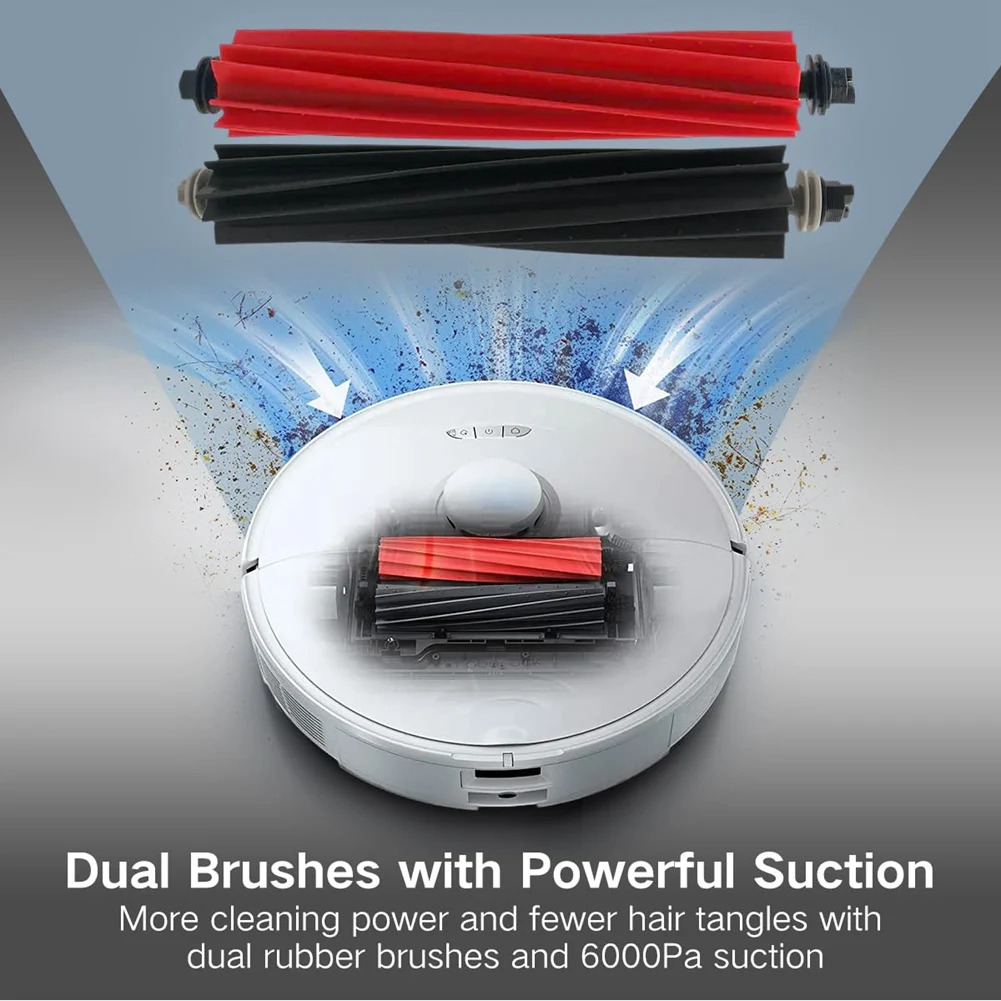 AT28-20PCS Für Roborock Q5 MAX + / Q5 Duoroller + Roboter Staubsauger Zubehör Ersatz Wichtigsten Seite Pinsel filter Staub Tasche