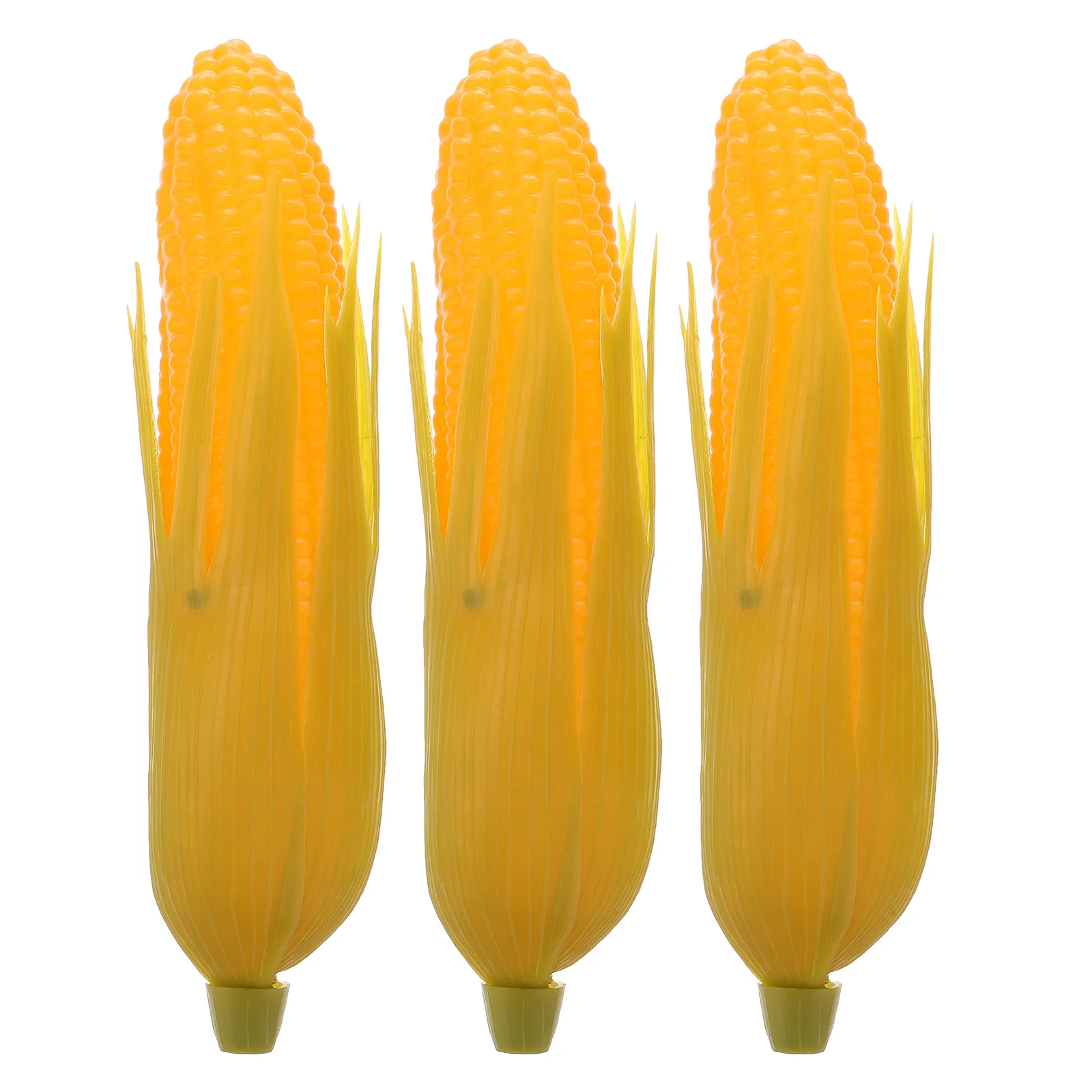 

3 Pcs Vegetables Fake Corn Mini Artifical Statue for Decoration Simulation Green Child