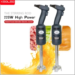 XEOLEO-Liquidificador de aço inoxidável comercial elétrico para cozinha, misturador de alimentos portátil, eletrodomésticos, liquidificador creme, 220W