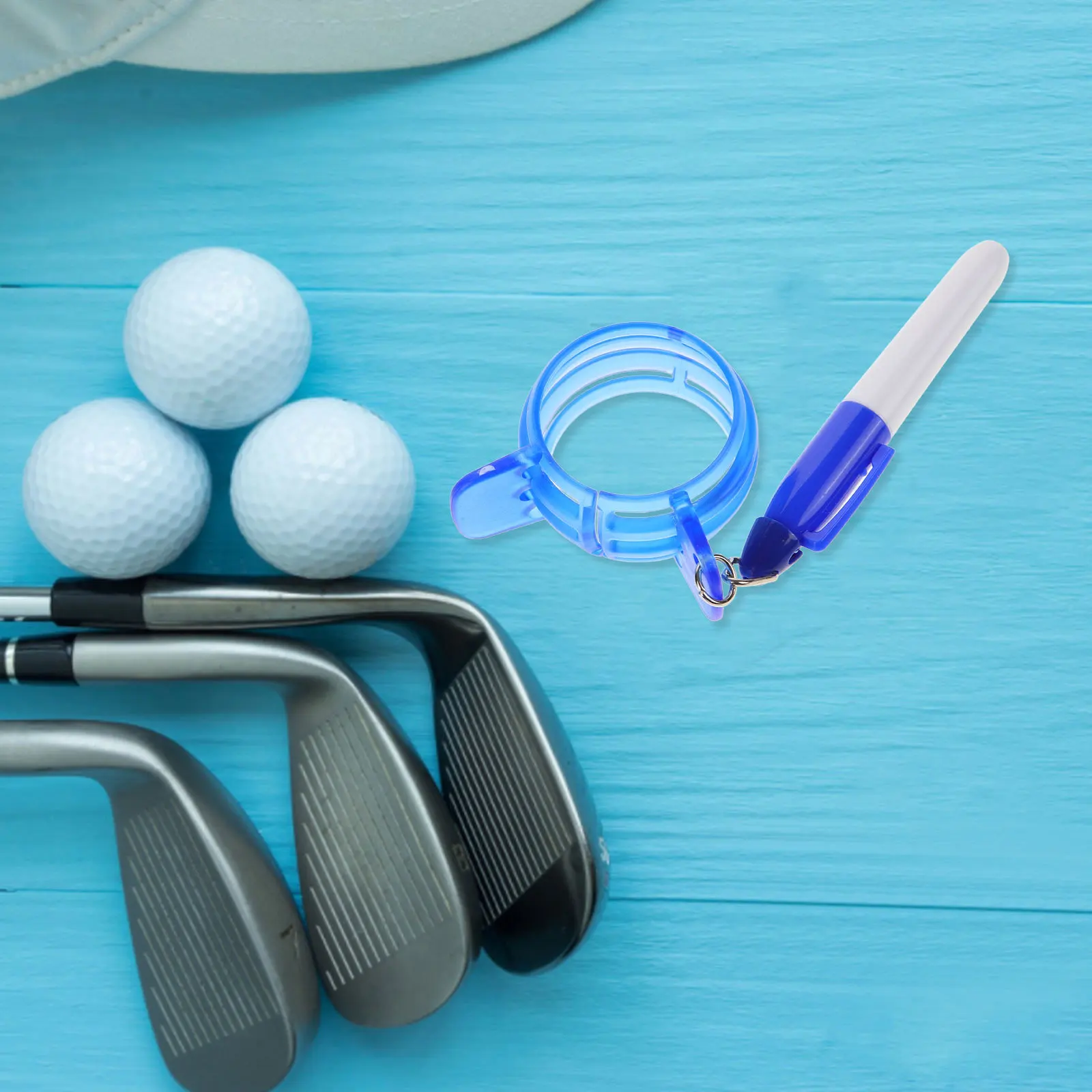 

1Set Golf Line Marker Tool with Dual-Side Stencil Enhanced Ball Identification System Portable Alignment Guide for Tournament