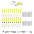 yellow L and battery