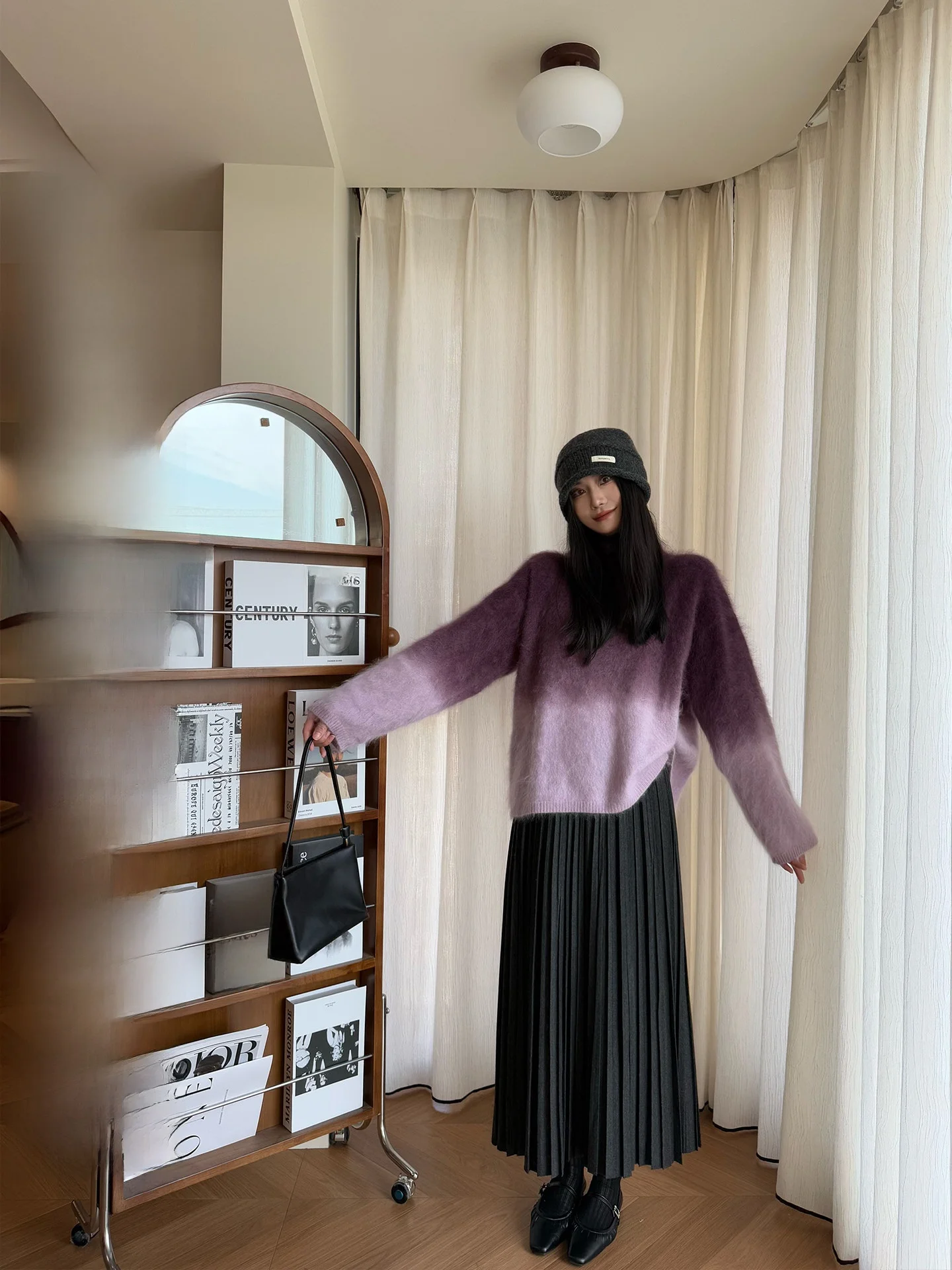 

Весенне-осенняя белая плиссированная юбка А-силуэта с завышенной талией, стройнящая, миди, для женщин, повседневная, из смесовой полиэстеровой ткани