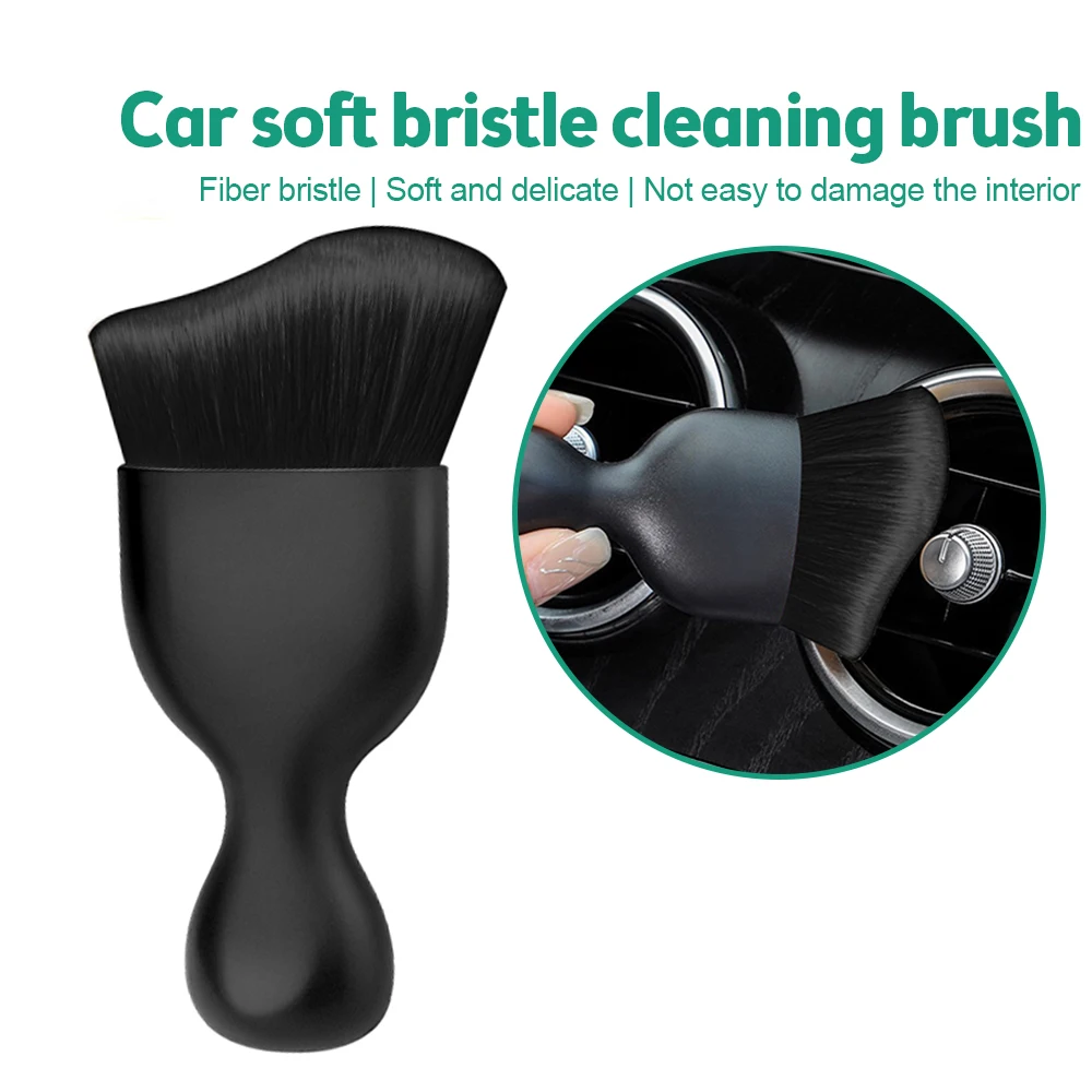 1/2pc Car Air Vent Cleaning Soft Brush with Casing Car Interior Tool Auto Crevice Dust Removal Artifact Brush Car Detailing