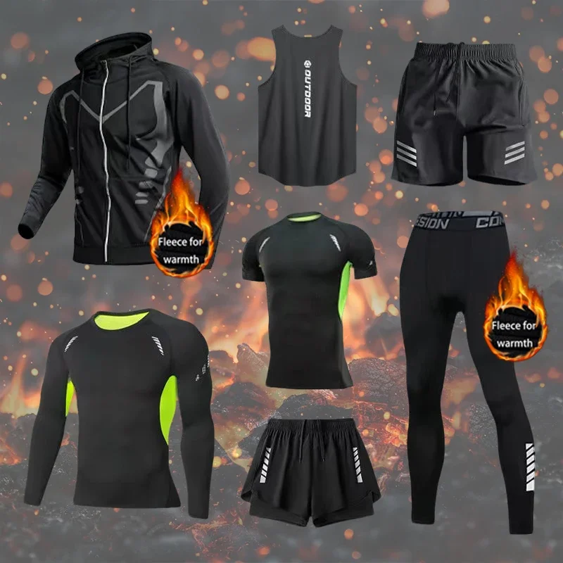 

Quick drying clothes, men's skiing and cycling clothes, warm suit, compression pants, sportswear, fitness running