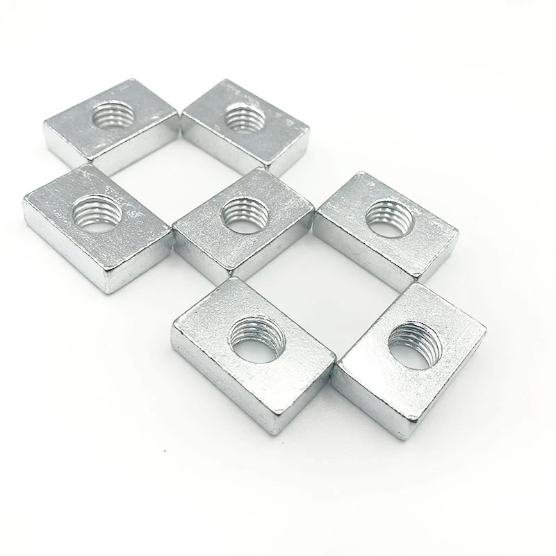 10/50 Stück Vierkantmutter M3 M4 M5 M6 M8 Rechteckmuttern Dünne Schiebeblockmuttern Verzinkter Kohlenstoffstahl Aluminiumprofil Zubehör – Detail 3