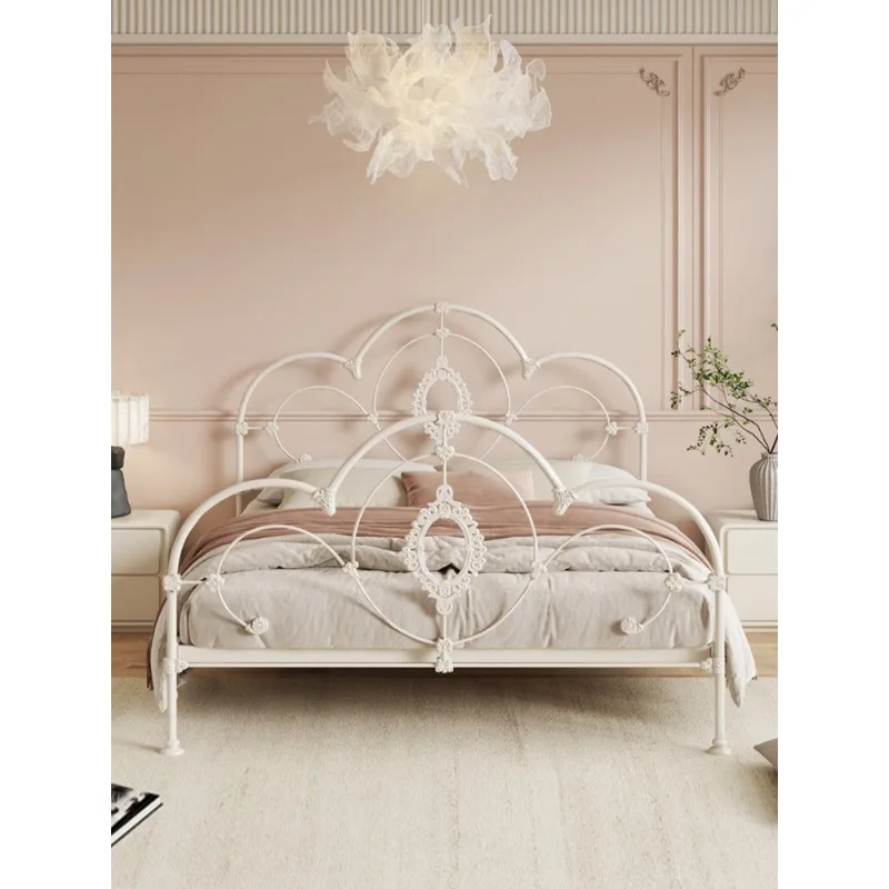 1.5M French double bed Nordic single bed Children cream wind princess bed Girl bedroom