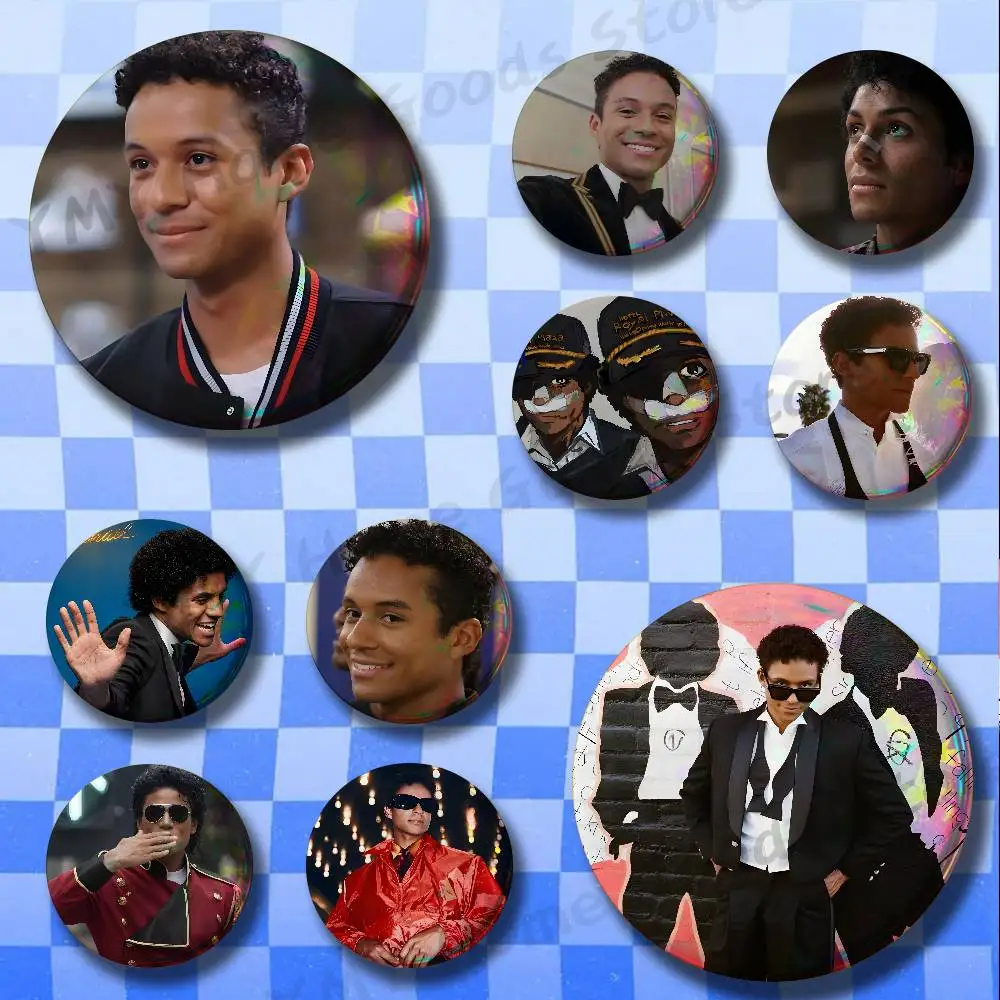 Actor Singer Jaafar J-Jackson Brooches for Bag Decor Jewelry Accessories Gift 25/32/44/58/75mm Round Cartoon Badges