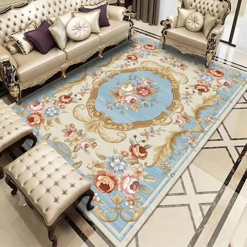 

Bohemian Carpet Persian Vintage Ethnic Style Soft Flannel mats Living Room Carpet Hotel Homestayfully Bedroom Carpets