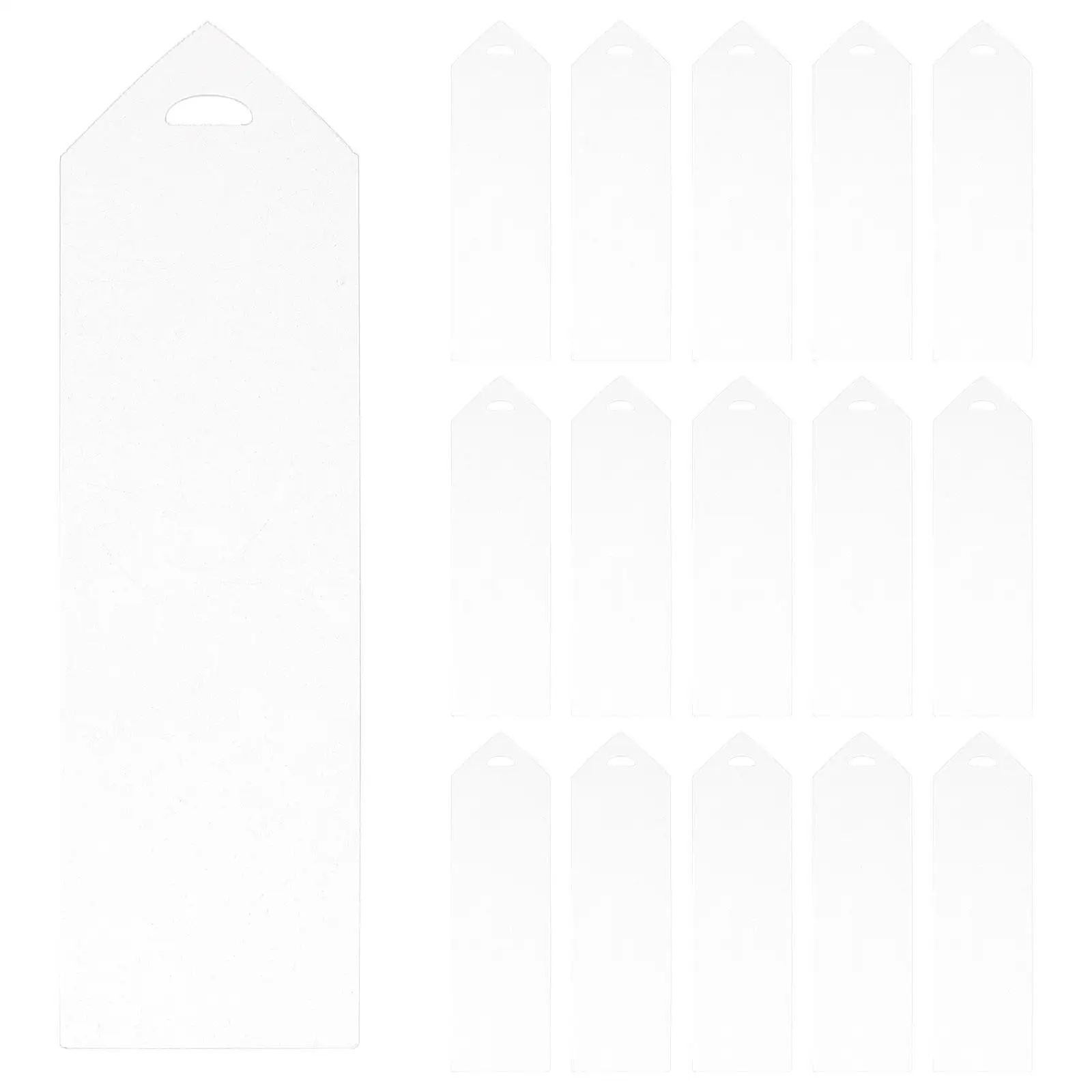 20 Pcs Blank Bookmark Tags Acrylic Wedding Signs Clear Place Cards Table Name DIY Elegant Design Versatile Use High Transparency