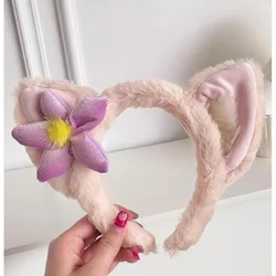 New Disney Linabell Stellalou Hair Band Female Cute Cat's Ears Steamed Cat-ear Shaped Bread Hair Band Rabbit Hair Clip Hair Gift