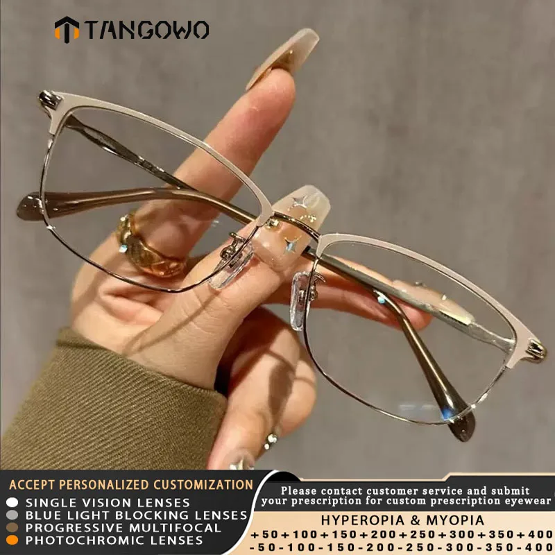 Women'S Fashion Glasses With Clear Lenses - Lunettes de mode en alliage TANGOWO