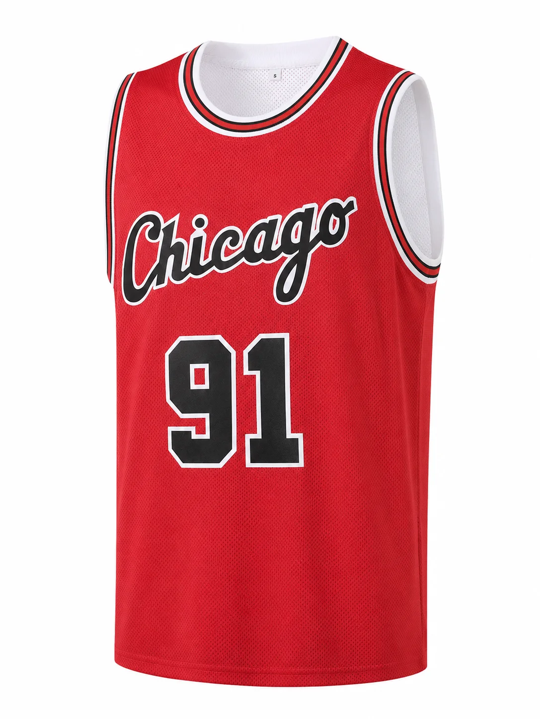 # 91 Bulls Retro Red Jersey Ch - Street Fashion Chicago recensie en prijs