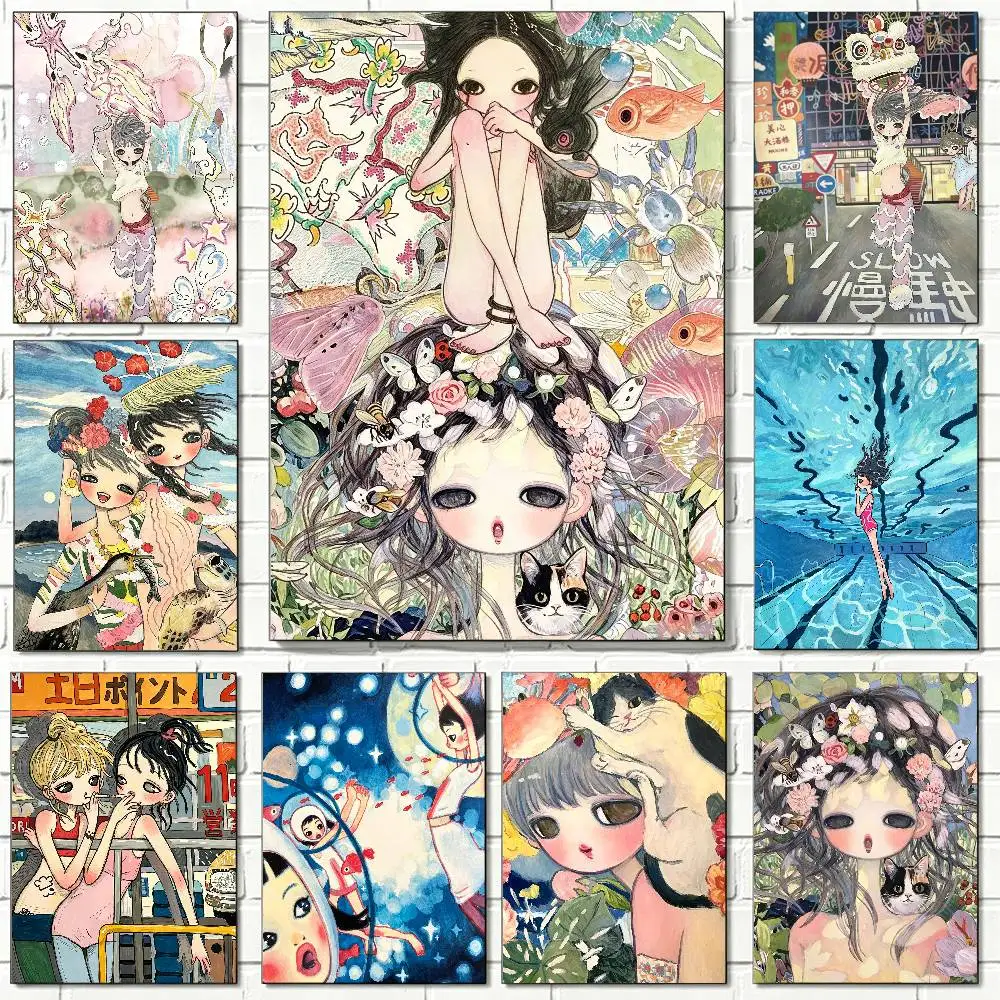 A-Aya T-Takano Art Poster Waterproof Wall Art Sticker For Bar Living Room Vintage Decor High Quality Print Gift