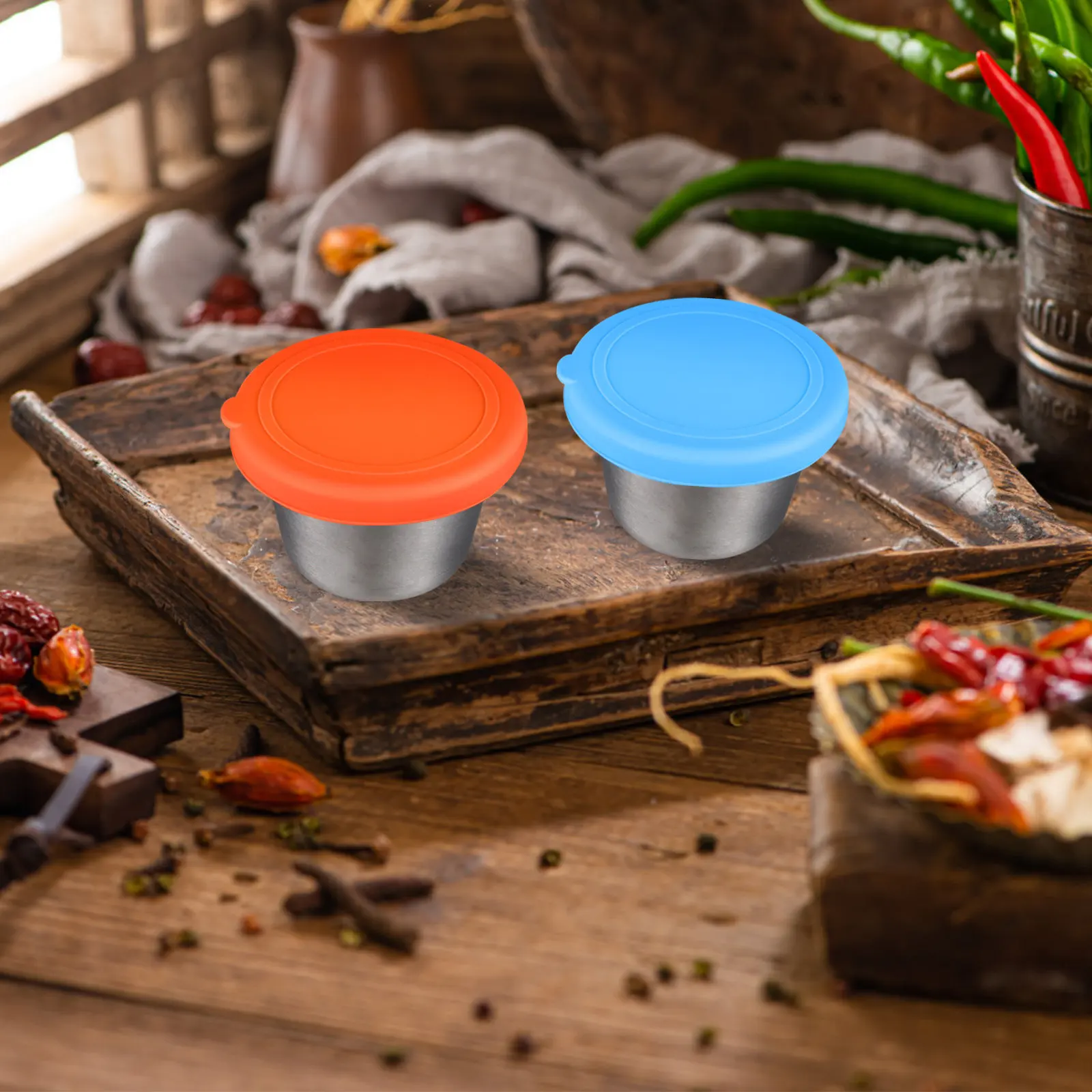 

4Pcs Round Silicone Lids Reusable Food Storage Covers for Bowls Cans Cups Glass Containers Sauce Bowl Lids Pet Food Can Covers
