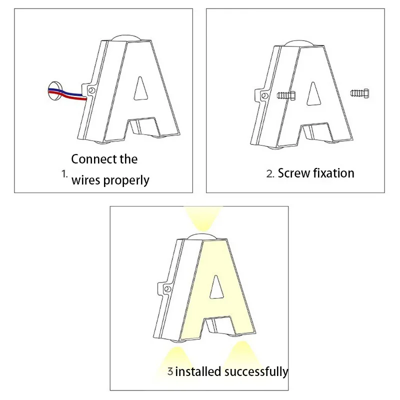 Pop 14CM Luminous LED Letter Night Light Sign 26 English Alphabet DIY Lamp For Company Wedding Diwali Romantic Wedding Festivals