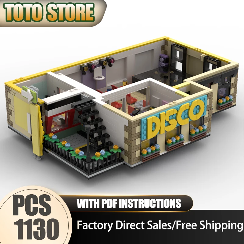 

Модель City Street View Moc, строительные блоки, BTS Dynamite Club, технология, кирпич, сделай сам, сборка, строительная игрушка, праздничный набор, подарки