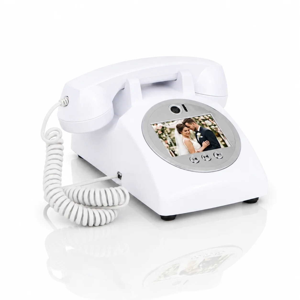 Video-Gästebuchtelefon 1080P Retro mit 32GB – Alternative zum Gastbuch für Hochzeit, Brautparty, Junggesellinnenfeier, Geburtstag, Abschlussball. Deko für Fotobox & modernes Erinnerungsstück für