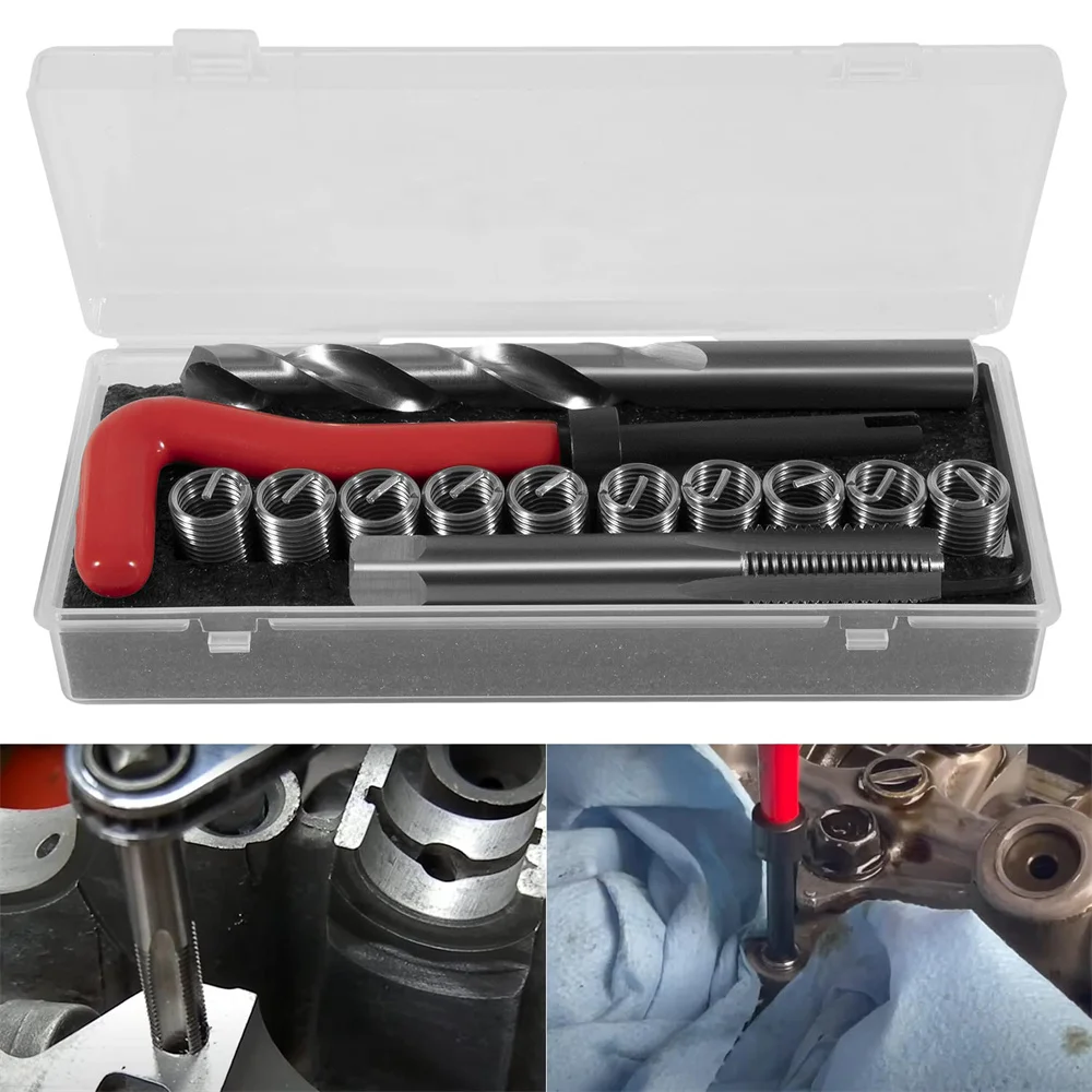 

1420 Head Thread Bolt Repair Tool Kit M11.5mm x 1.5 Engine Cylinder Head Steel Kits for Honda B16 CR-V Accord Element RSX Toyota