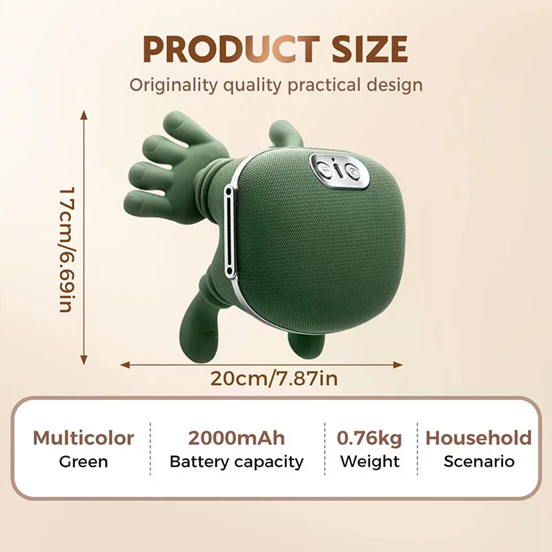 Neck Massager With Real Hand Simulation Wireless Portable Neck And Back Massager 4D Kneading Massage Design For Pain Relief