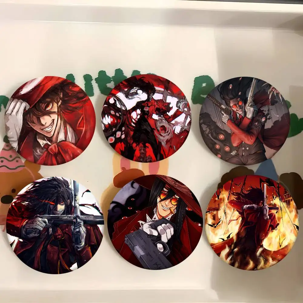 Alucard Castlevania Anime Badges Round Badge Tinplate Coin Brooch Clothing Backpack Accessories Lapel Pin