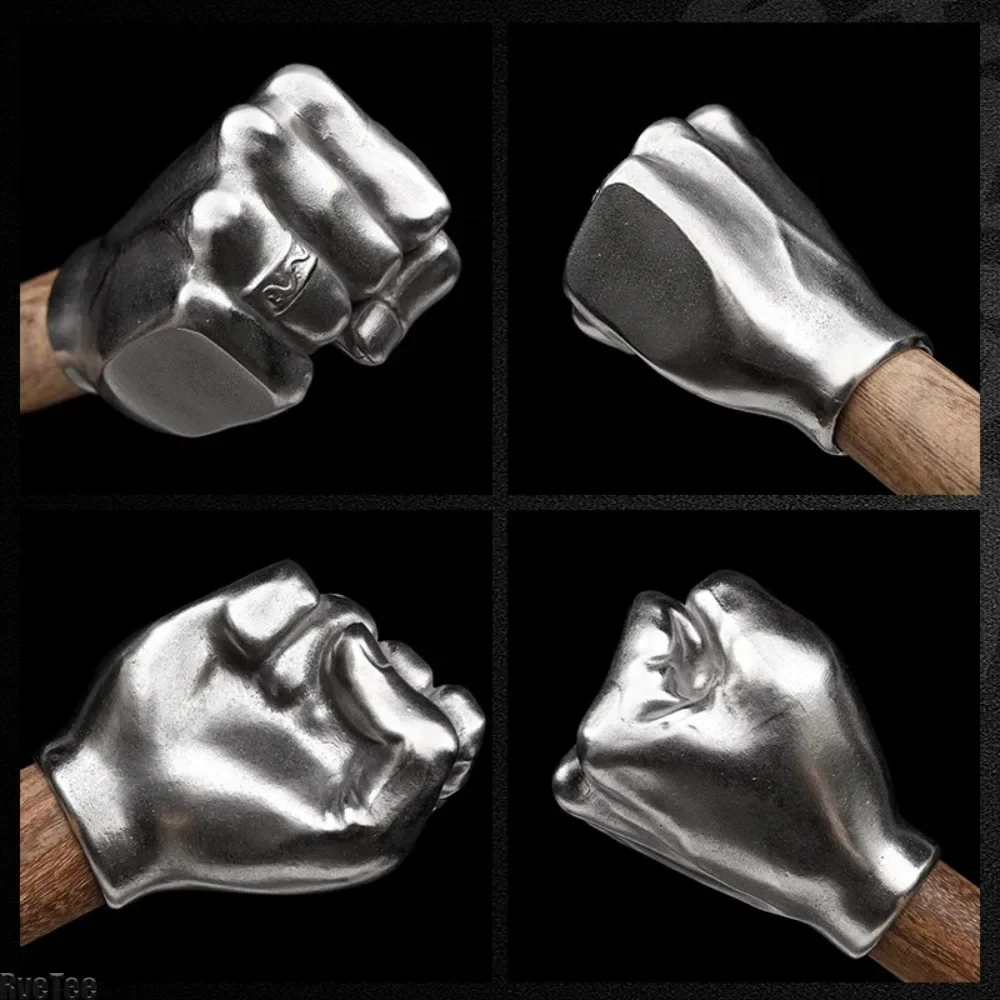

Creative Stainless Steel Fist Shape Hammer Wood Handle for Home Outdoor Camping Nail Hammer Decorative Ornament Gift